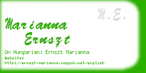 marianna ernszt business card